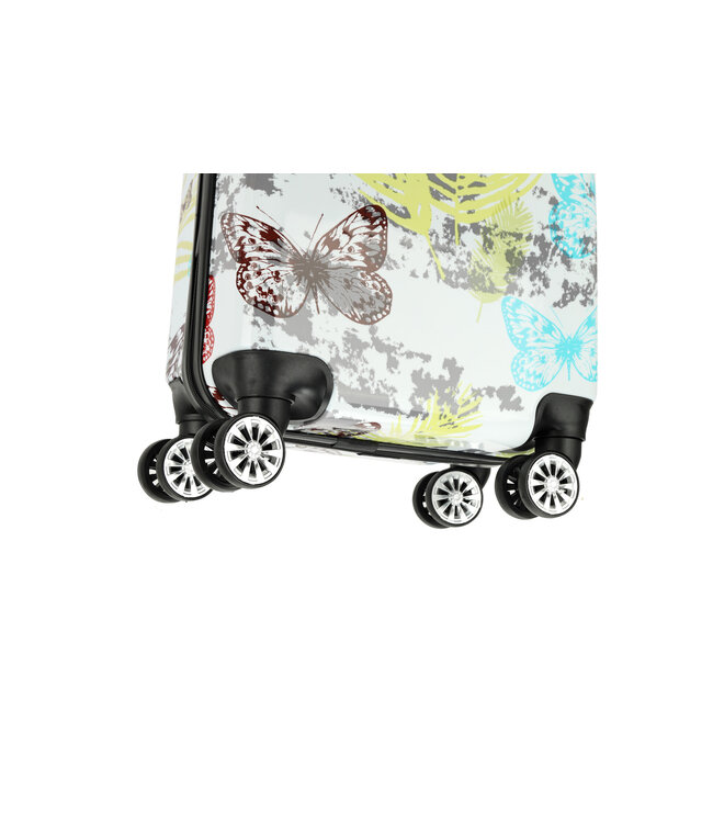 Decent Forenza Handbagage koffer Butterfly 55X35X20 CM