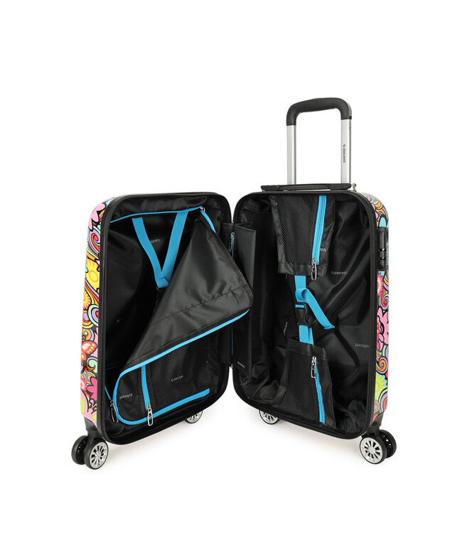 Decent Forenza Handbagage koffer Flowers 55X35X20 CM