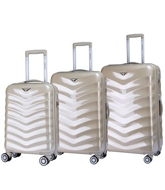 Decent Exclusivo-One Kofferset Champagne Inhoud 35, 70, 97 Liter