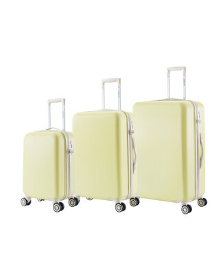 Decent Star-Maxx Kofferset Geel Inhoud 35, 65, 96 Liter