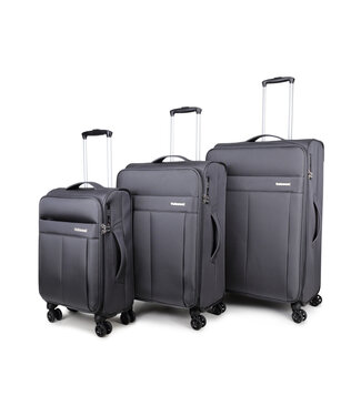 Decent D-Upright Kofferset Grijs Inhoud 34, 65, 102 Liter