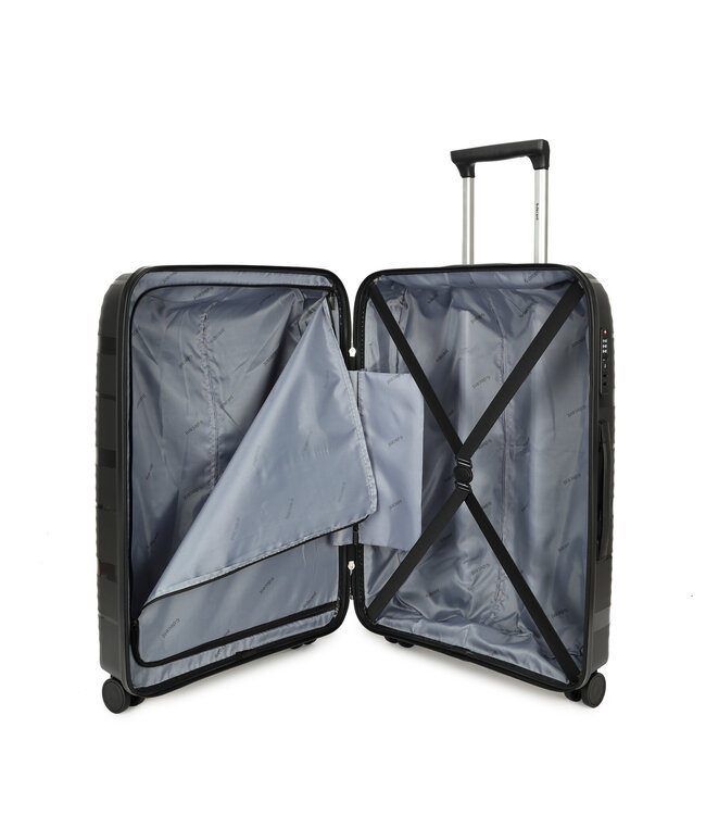 Decent Explorer Grote koffer Zwart 77X52,5X29,5 CM