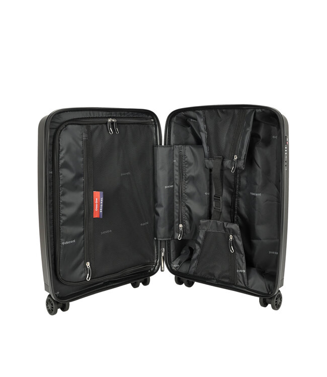 Decent Cross One Handbagage koffer Zwart 55x20x30 CM