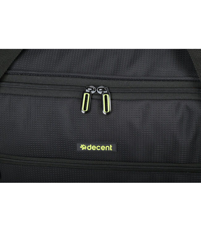 Decent Flexplus weekendtas Zwart/lemon groen 70X32X34 CM