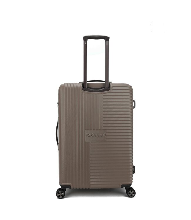 Decent Tourister Koffer Groot Taupe Inhoud 97 Liter 76x47x36cm