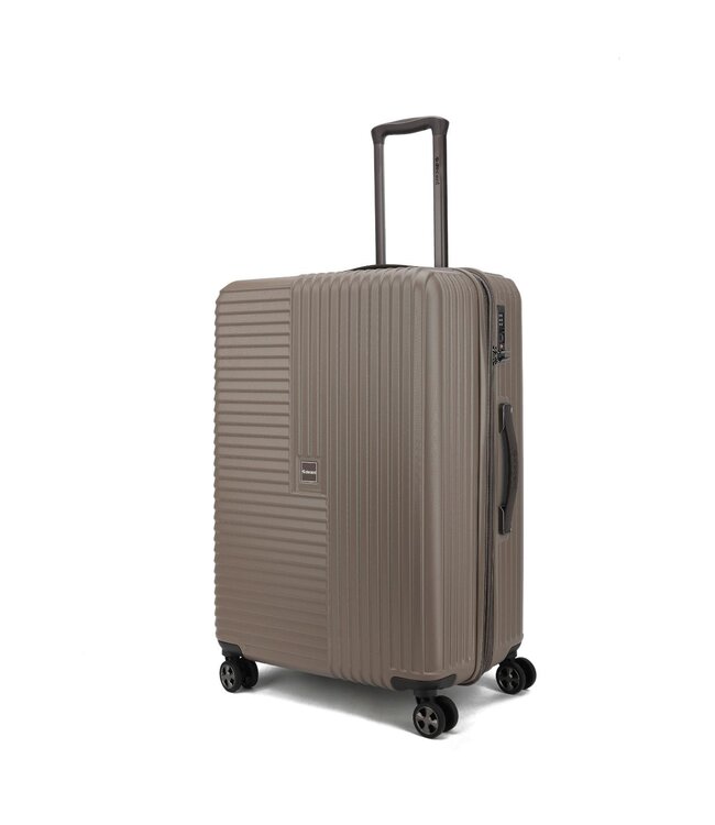 Decent Tourister Koffer Groot Taupe Inhoud 97 Liter 76x47x36cm