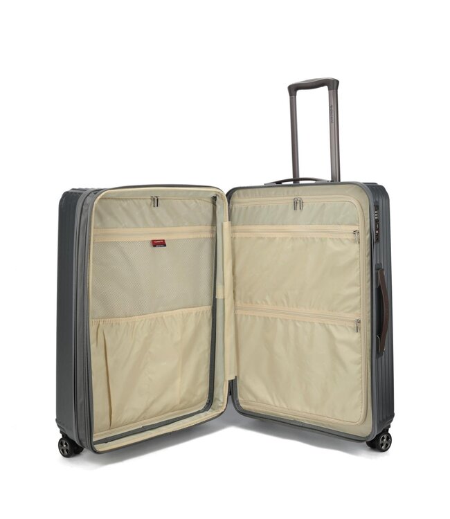 Decent Tourister Koffer Groot Grijs Inhoud 97 Liter 76x47x36cm