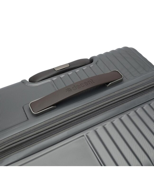 Decent Tourister Koffer Groot Grijs Inhoud 97 Liter 76x47x36cm