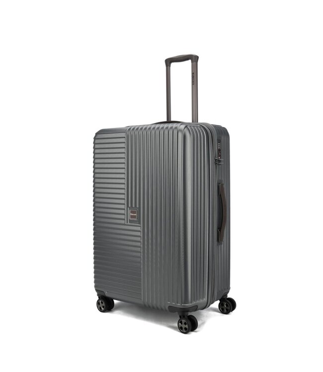 Decent Tourister Koffer Groot Grijs Inhoud 97 Liter 76x47x36cm