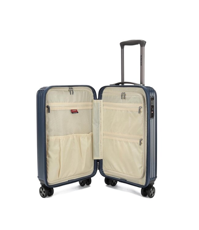 Decent Tourister Handbagage Koffer Blauw Inhoud 34 Liter 55x35x20cm