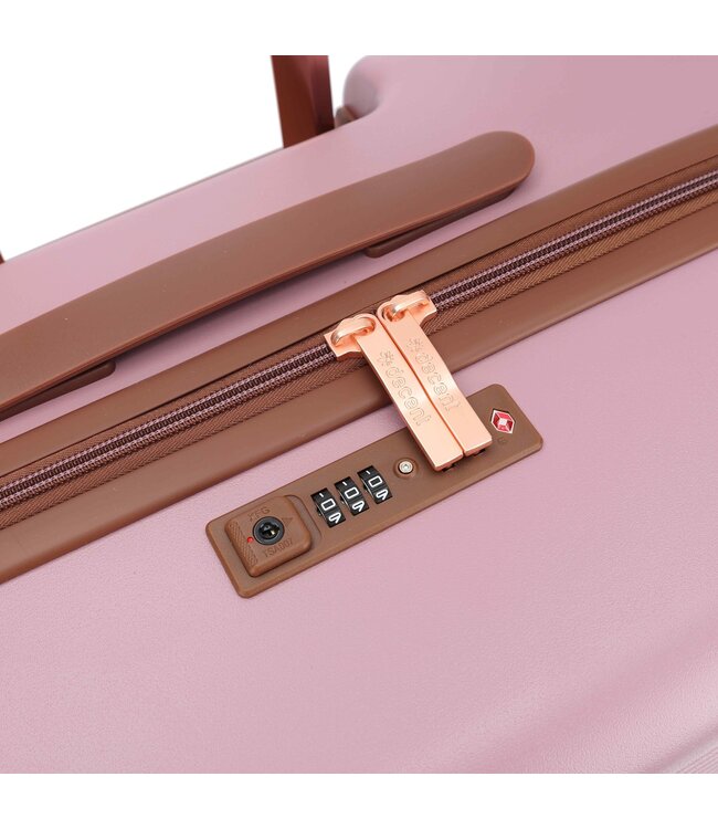 Decent Stella Grote koffer Poederroze