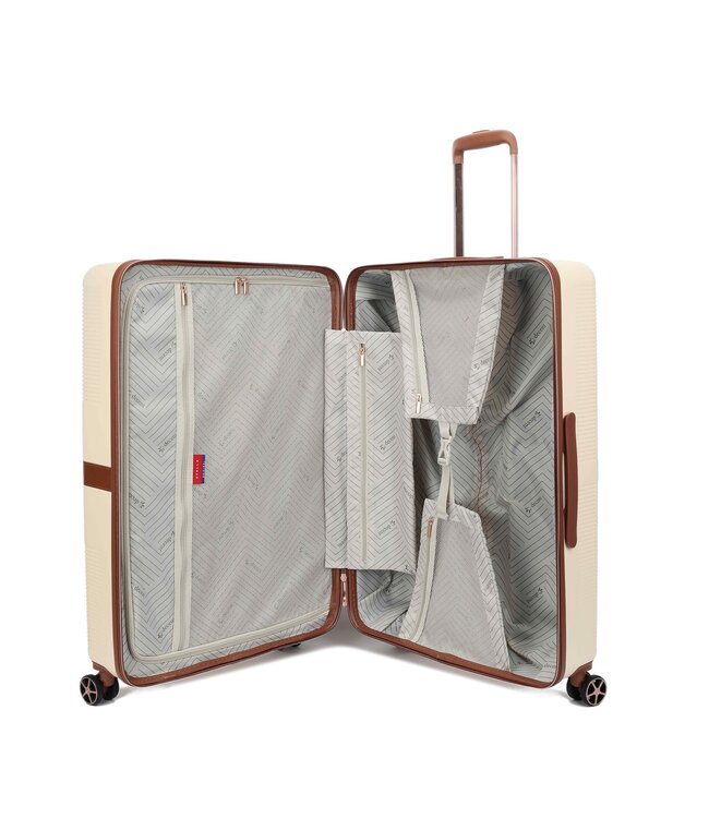 Decent Stella Grote koffer Ivoor/gebroken wit