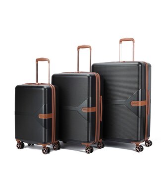 Decent Decent Stella Set de Valises Noir 77x50x31cm