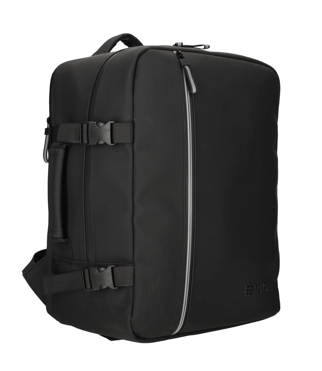 Enrico Benetti Transavia Cabin Rugzak 40x30x20cm Underseater Zwart GRATIS adreslabel, oogmasker en oordopjes