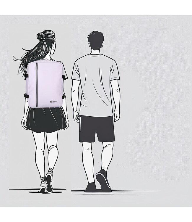 Enrico Benetti Transavia Cabin Rugzak 40x30x20cm Underseater Lila GRATIS adreslabel, oogmasker en oordopjes