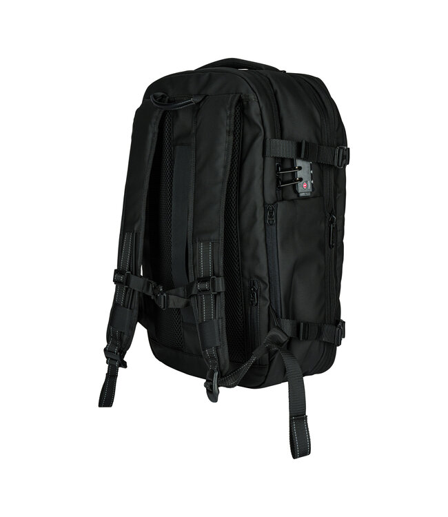 Underseater Zwarte Lichtgewicht Rugzak met Vacuüm Vak, 60L Capaciteit, TSA Cijferslot & Waterdichte Bescherming - Geschikt voor Laptop tot 17,3 inch