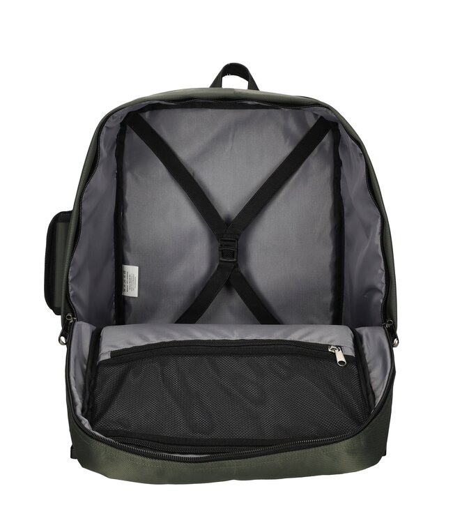 Enrico Benetti KLM Rugzak Olijfgroen 40x30x20 Innsbruck underseater GRATIS adreslabel, oogmasker en oordopjes