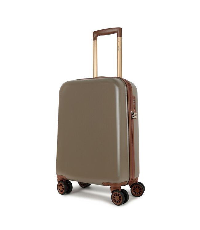 Decent Retro Handbagage koffer Taupe 55X35X20 CM