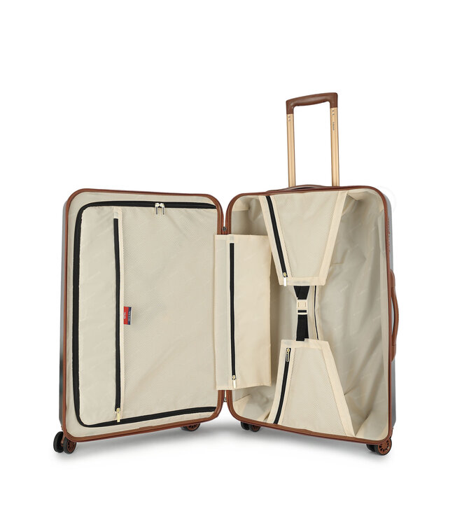 Decent Retro Grote koffer Zwart 76X48X30 CM