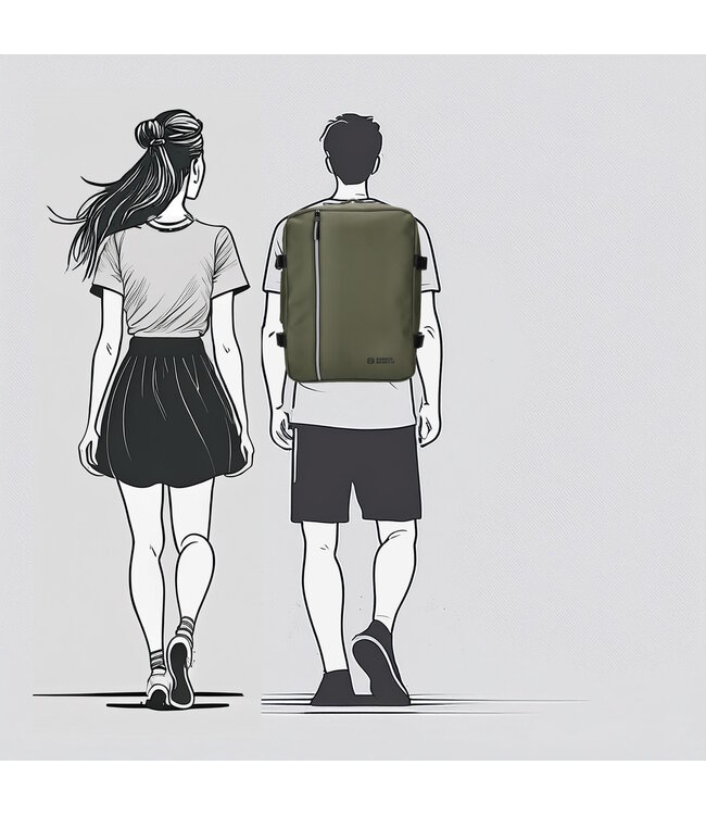 Enrico Benetti Ryanair Enrico Benetti Bergen 17’’ Waterproof Cabin Rugzak – Underseater Handbagage Olijf