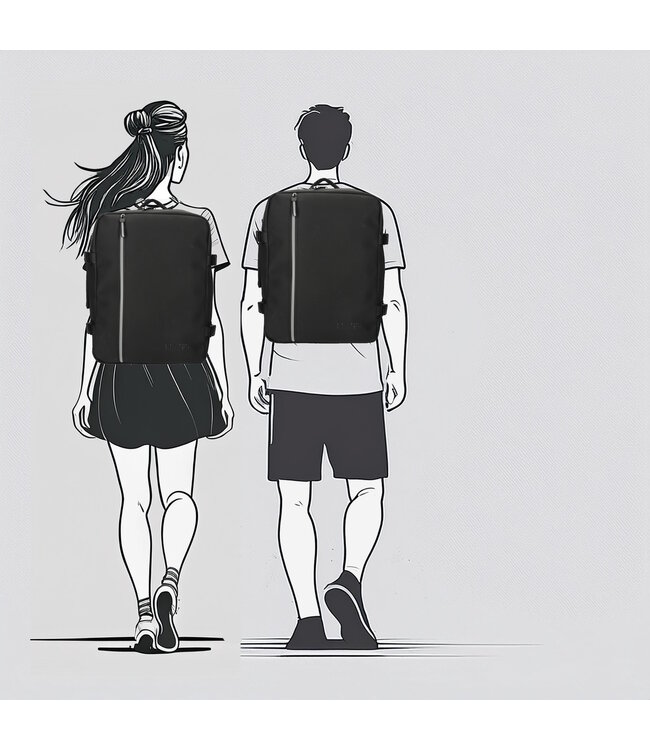 Enrico Benetti Ryanair Enrico Benetti Bergen 17’’ Waterproof Cabin Rugzak – Underseater Handbagage Zwart