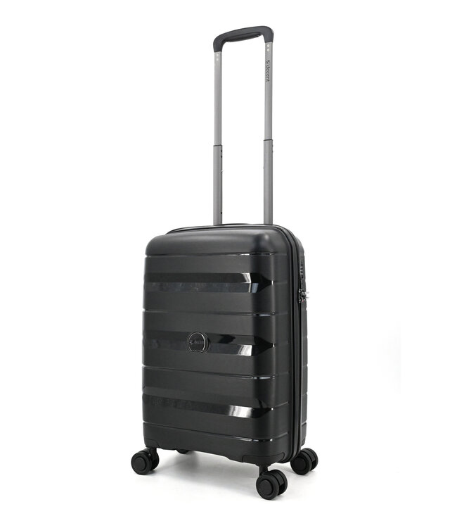 Decent Straight-Line Handbagage koffer Zwart 55x35x20 CM