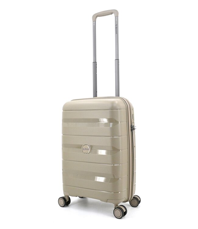 Decent Straight-Line Handbagage koffer Champagne 55x35x20 CM