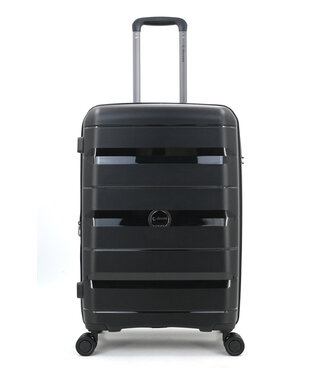 Decent Straight-Line Medium koffer Zwart