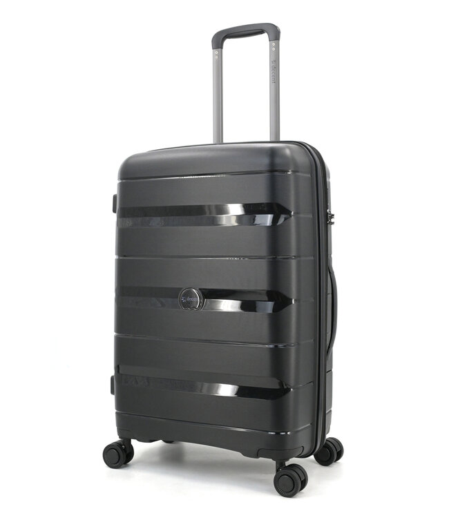 Decent Straight-Line Medium koffer Zwart 65x42x26.5 CM