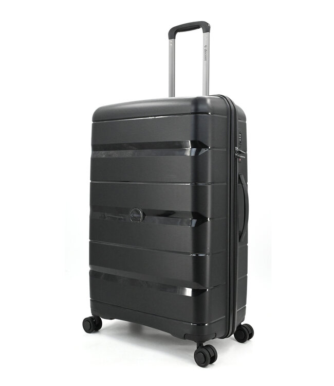 Decent Straight-Line Grote koffer Zwart 76x49x29 CM