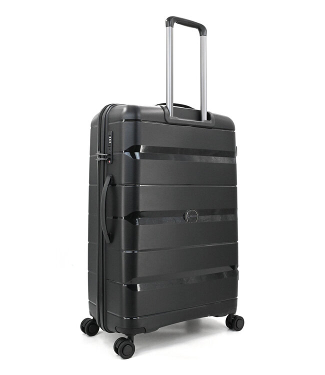 Decent Straight-Line Grote koffer Zwart 76x49x29 CM