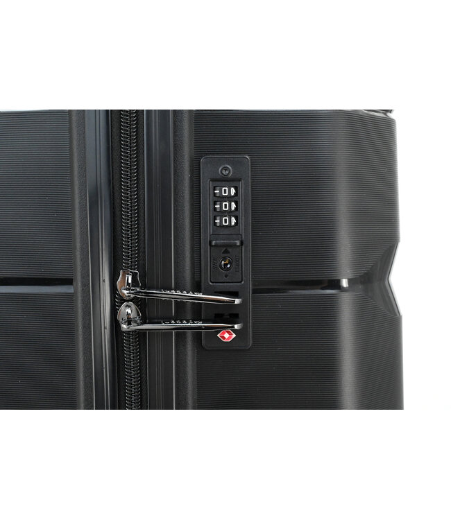 Decent Straight-Line Grote koffer Zwart 76x49x29 CM