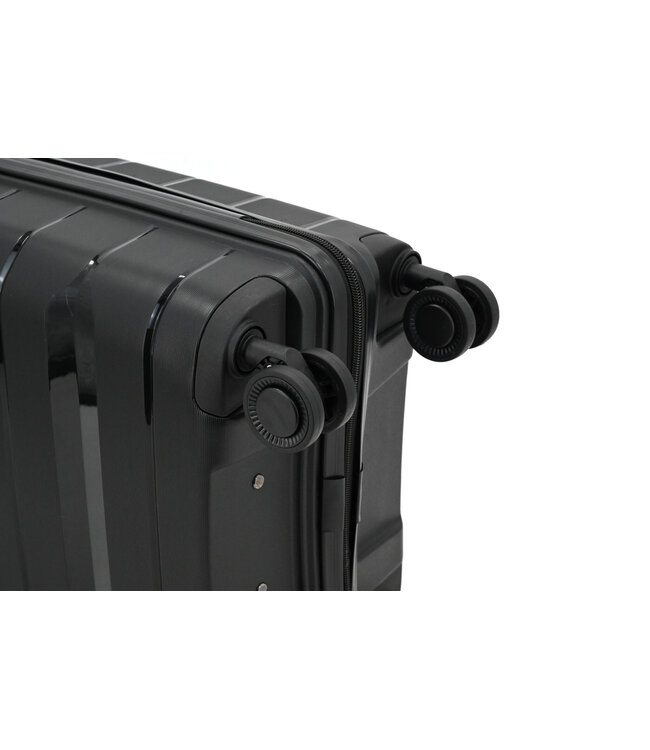 Decent Straight-Line Grote koffer Zwart 76x49x29 CM