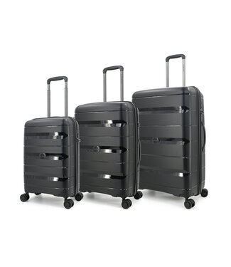 Decent Decent Straight-Line Set de Valises Noir 77x50x31cm