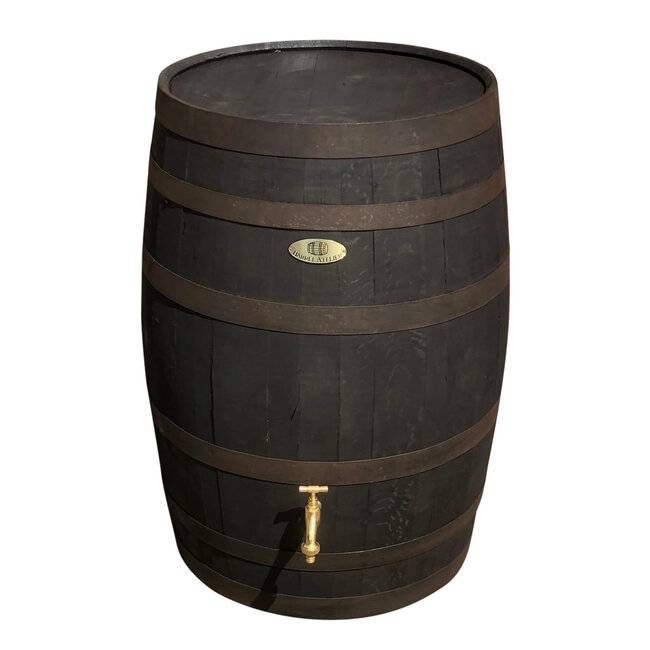 Holz-Regentonne 190 liter Black Edition DeLuxus
