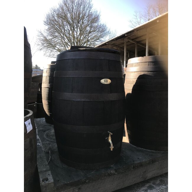 Holz-Regentonne 190 liter Black Edition DeLuxus