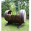 Whiskyfass-Wasserwanne mit gusseiserner Handpumpe, liegend