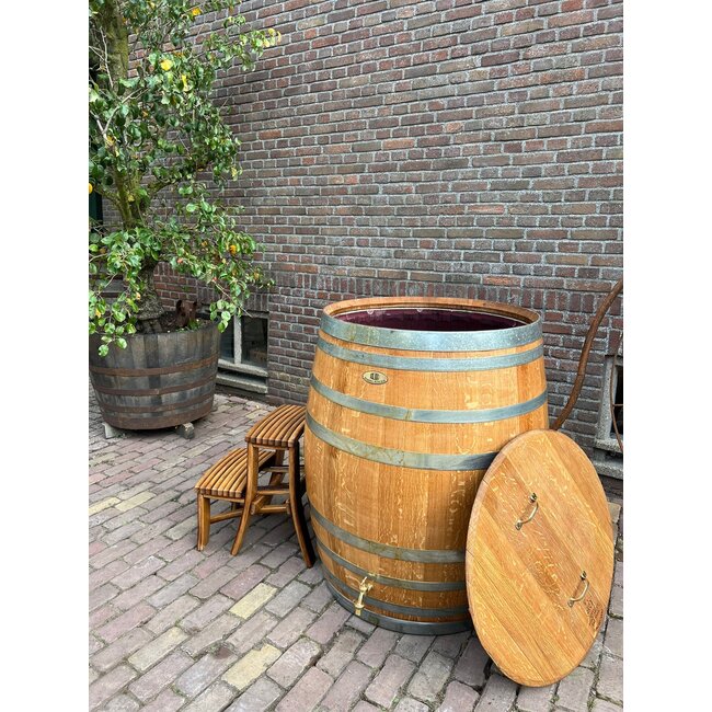 Cold BaRRRel DELuxus Large Holz-Regentonne mit trittleiter