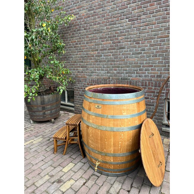 Cold BaRRRel DELuxus Large Holz-Regentonne mit trittleiter