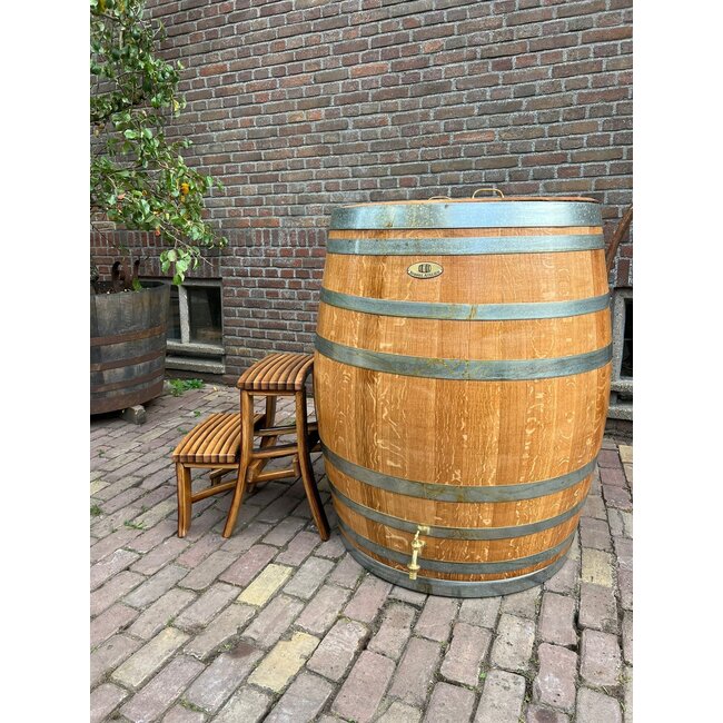 Cold BaRRRel DELuxus Large Holz-Regentonne mit trittleiter