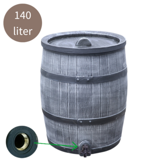 Regentonne Kunststoff 140 l grau 3/4" tap