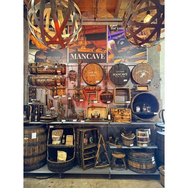 Weinfass Wandschild ''Wine a little'' - Mancave