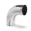 Zink bogen 80mm 85° mit muffe