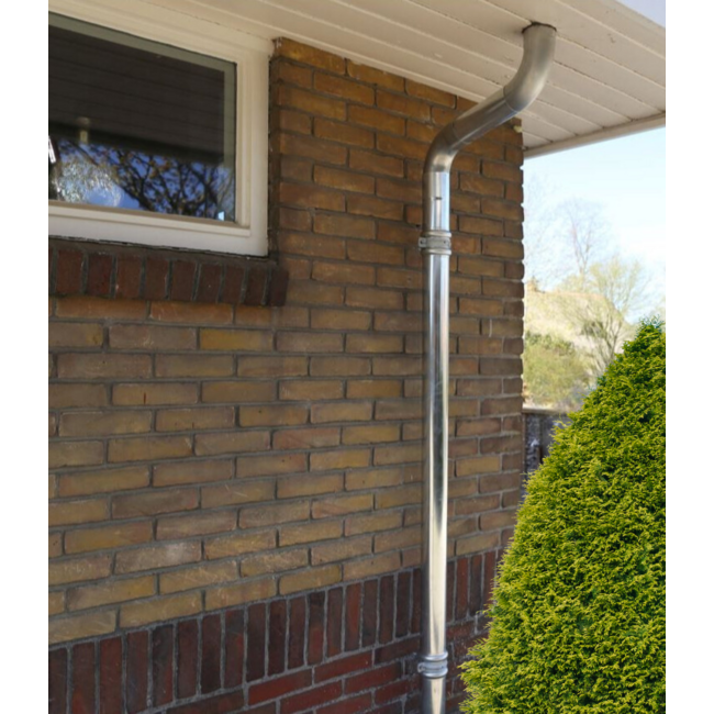 Zink bogen 80mm 85° mit muffe