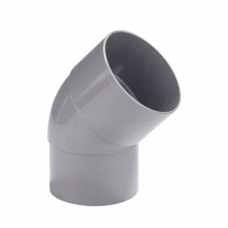 PVC Bogen 80 mm 45° grau