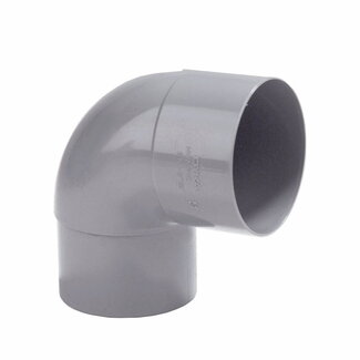 PVC Bogen 80 mm 87,5 ° grau