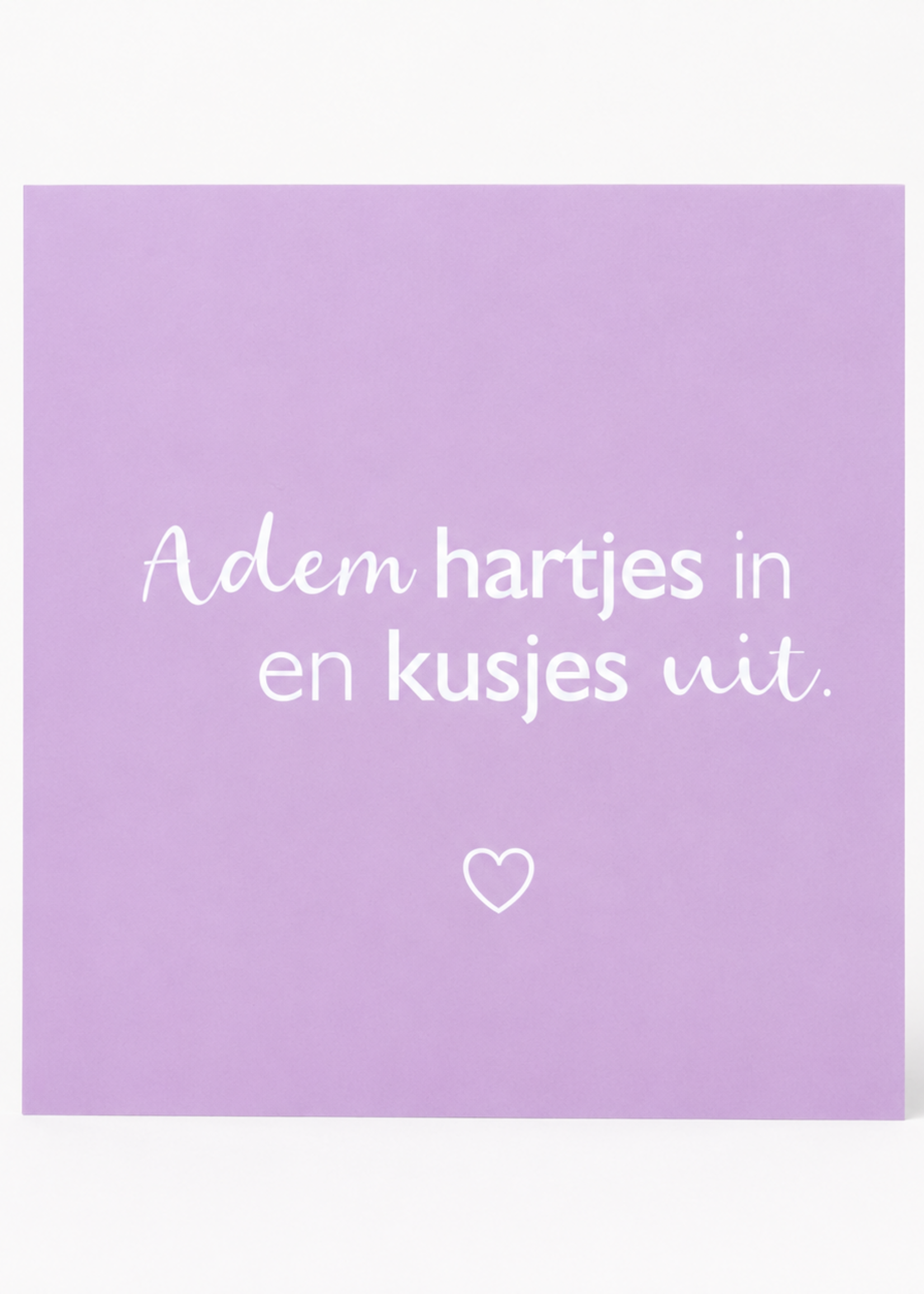 Wenskaart 'Hartjes en kusjes'