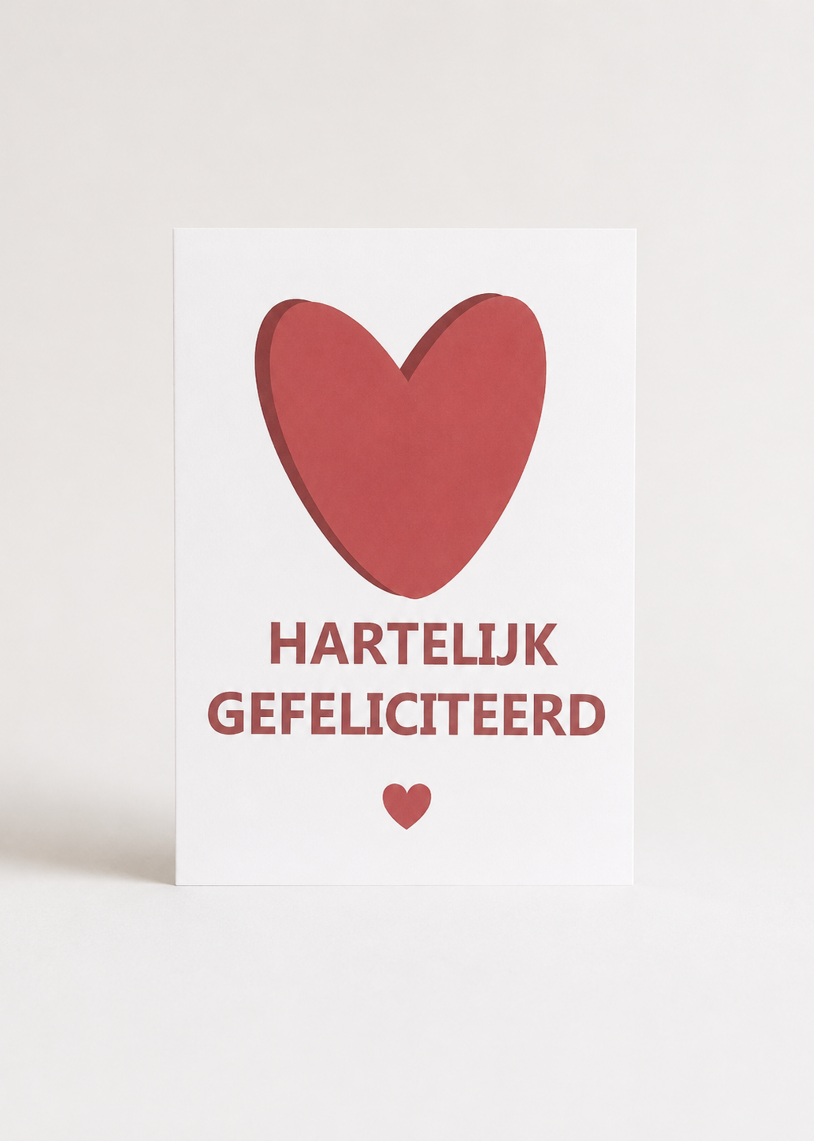 Wenskaart 'Hartelijk gefeliciteerd'