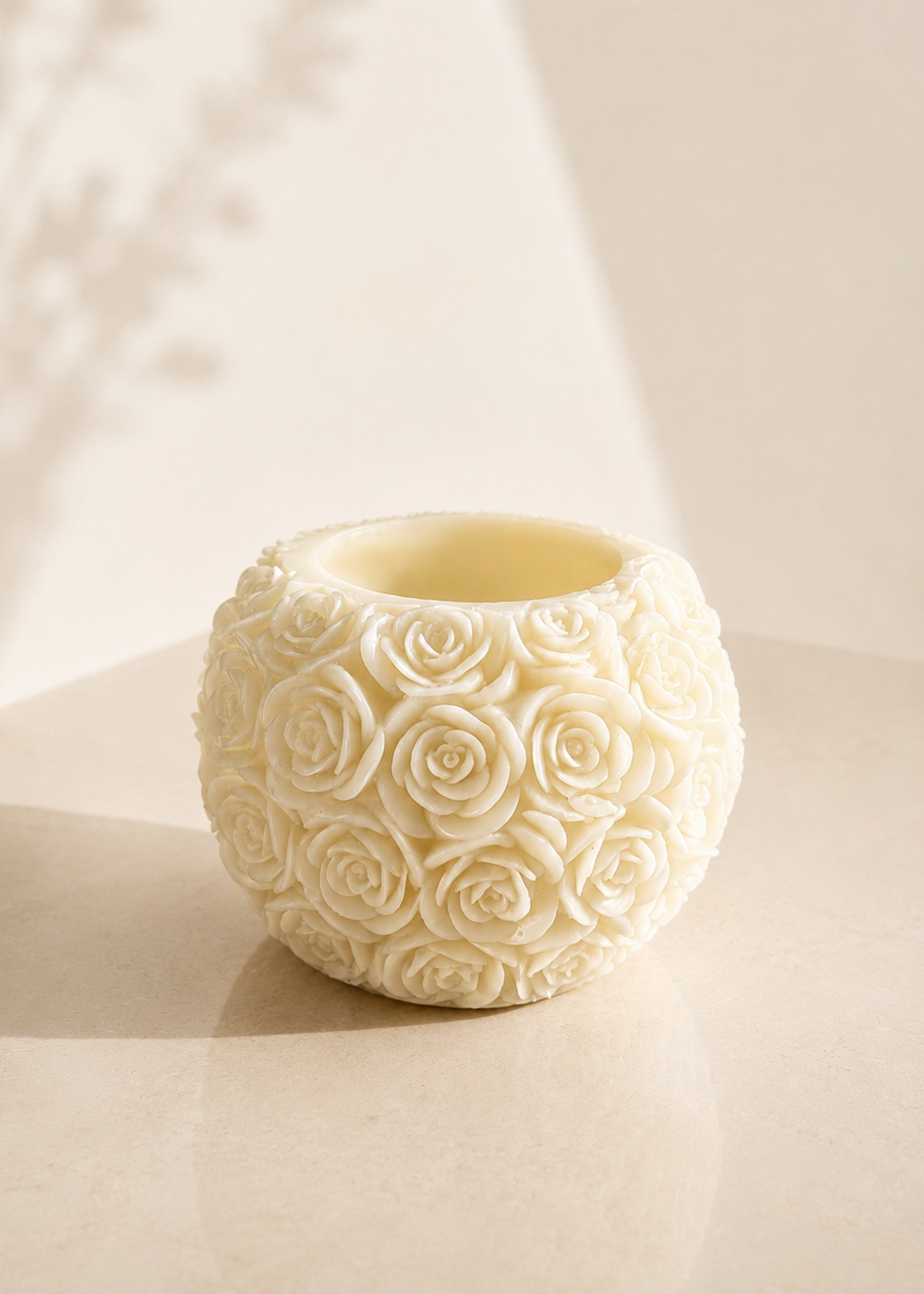 Theelichthouder Rose Creme XL