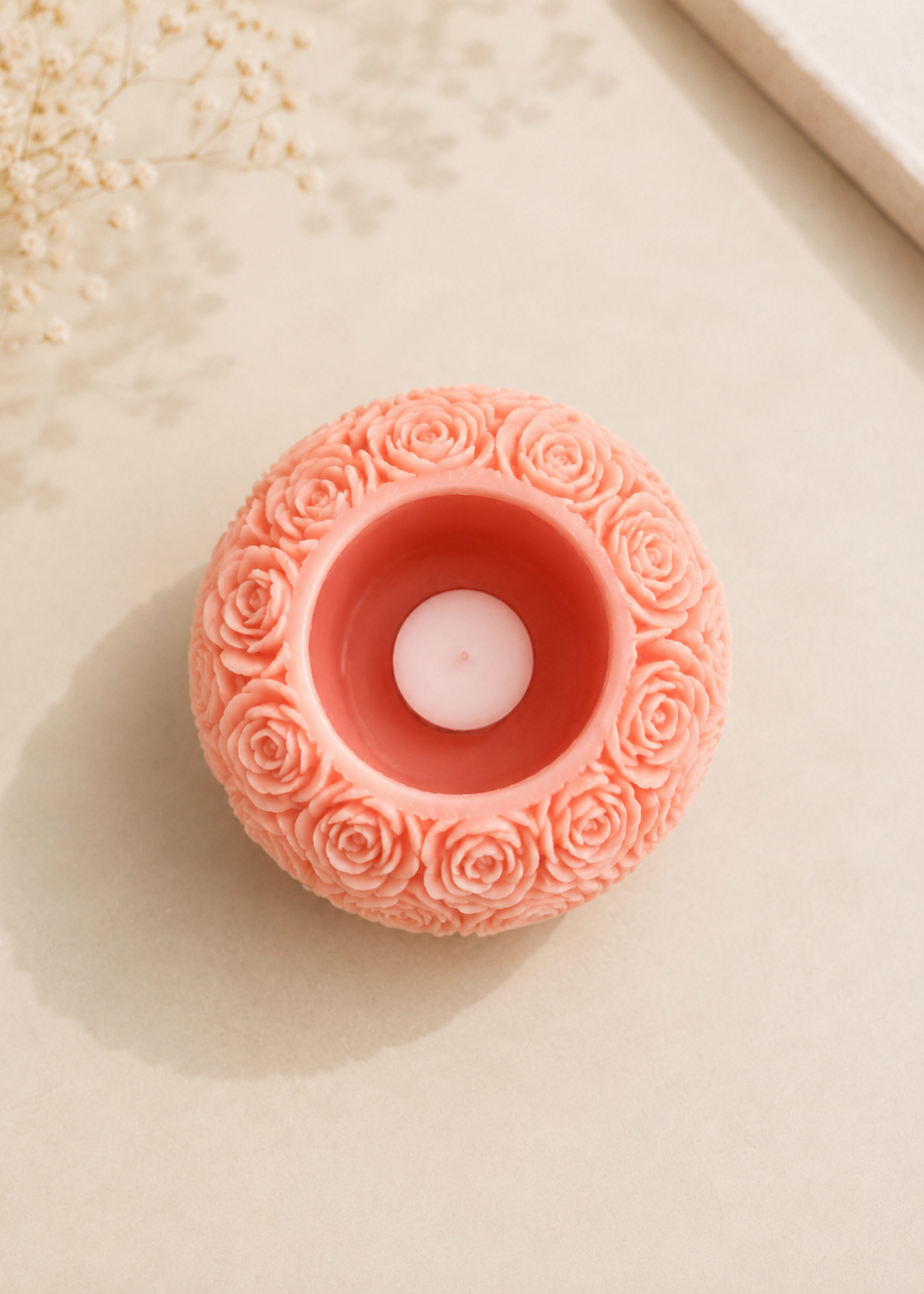 Theelichthouder Rose Roze M